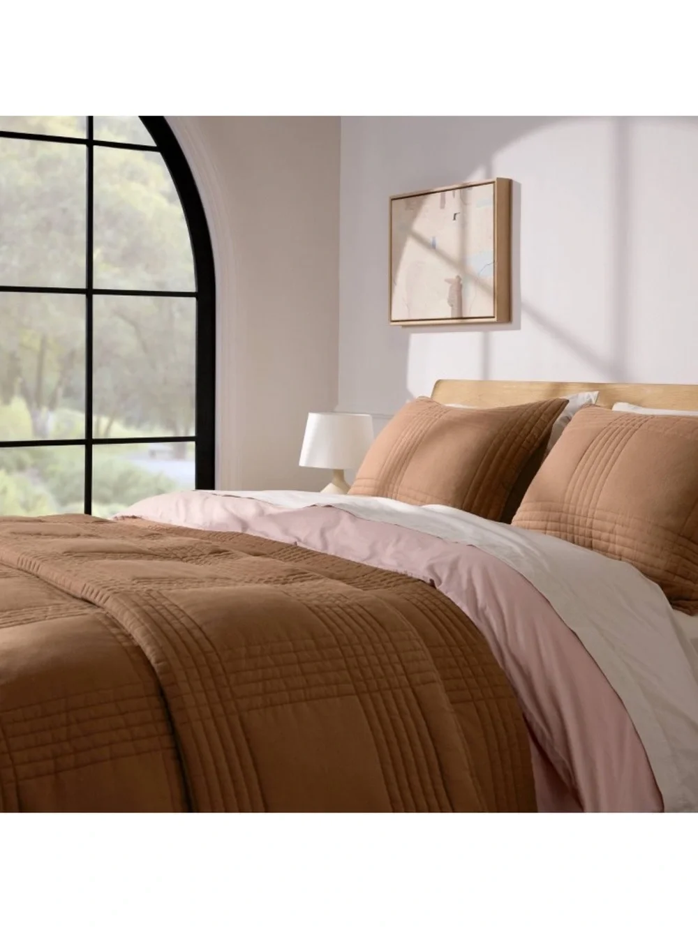 Parachute F/Q Relaxed Linen Quilt, Pecan